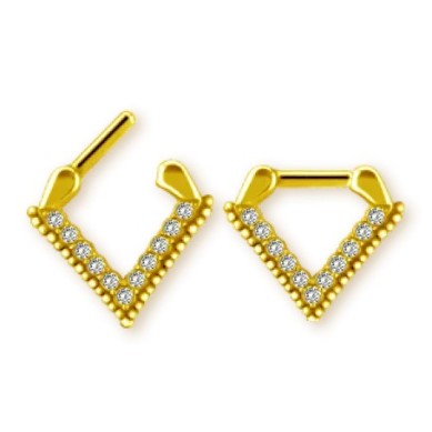 Piercing bañado en oro